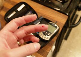Blood examination for glucose - a rapid diagnosis of diabetes mellitus